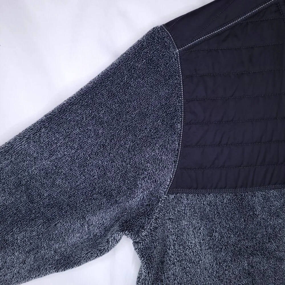 Tommy Bahama Cascade Cozy Jacket Mens Large Gray Sherpa 1/4 Zip